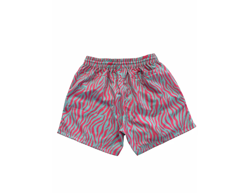 MENS BOARDIES - PINK & BLUE ZEBRA