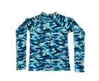 BOYS RASHIE - BLUE CAMO