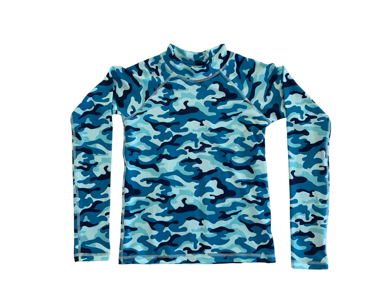 BOYS RASHIE - BLUE CAMO