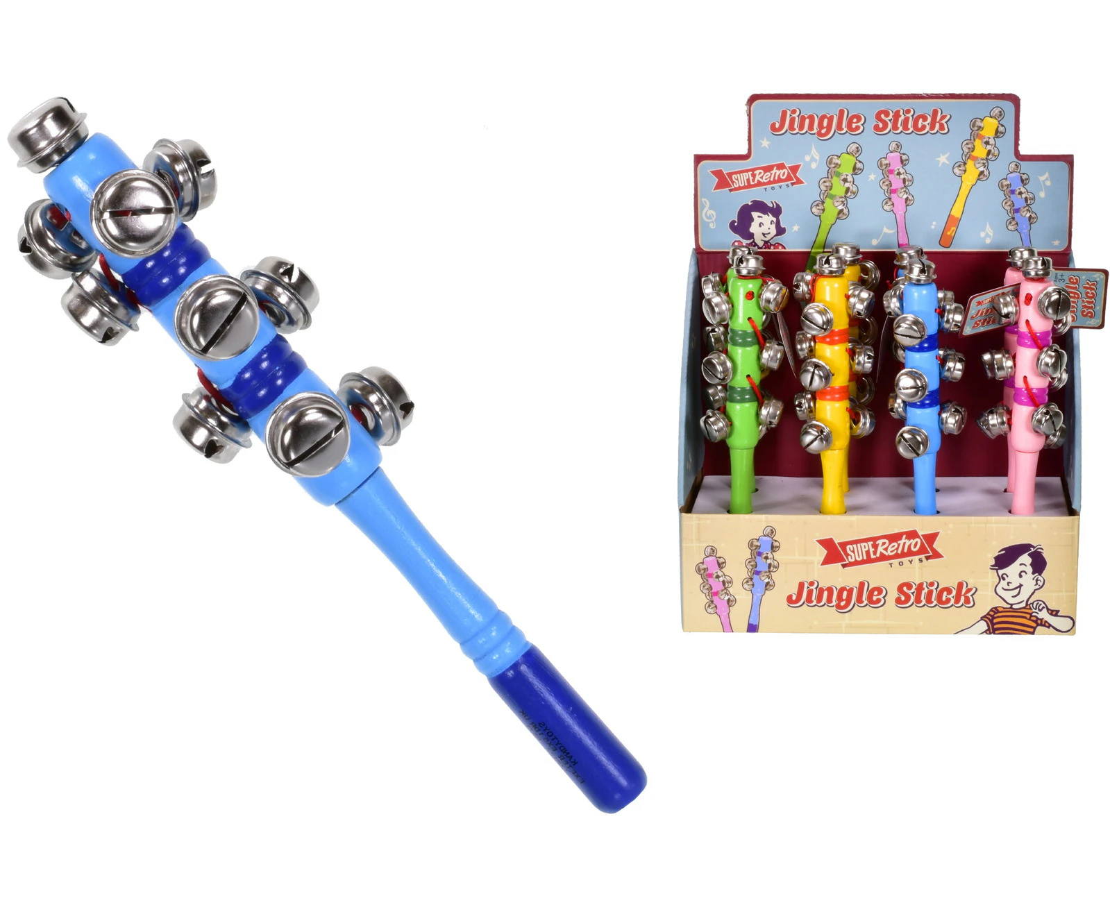 Retro Wooden Jingle Sticks