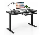 Costway 120x60cm Electric Desk Standing Sit Desk Height Adjustable Desk Home Office Black