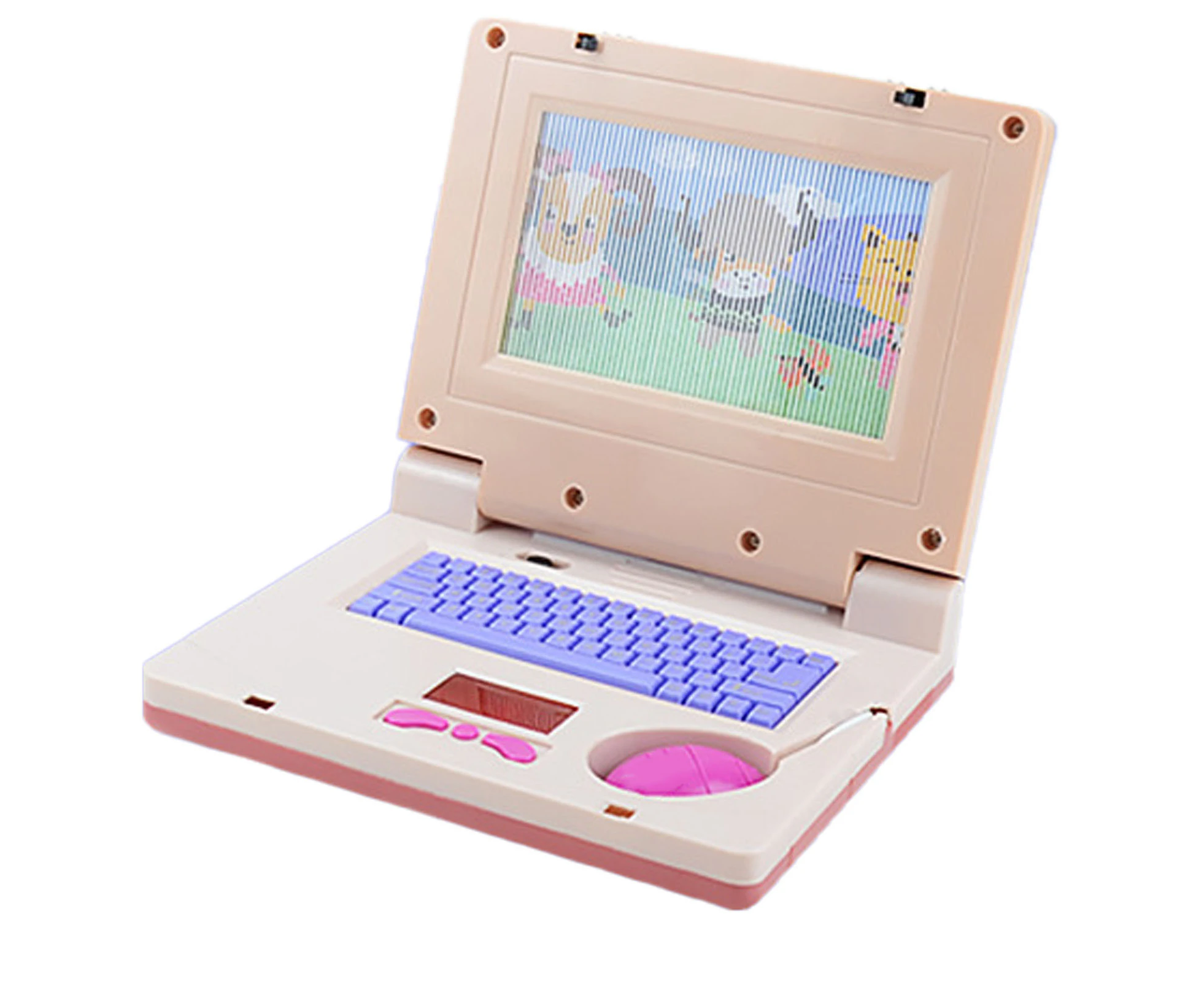 Kids Laptop Sound Music High Simulation Educational Learning Computer for Children English Purple