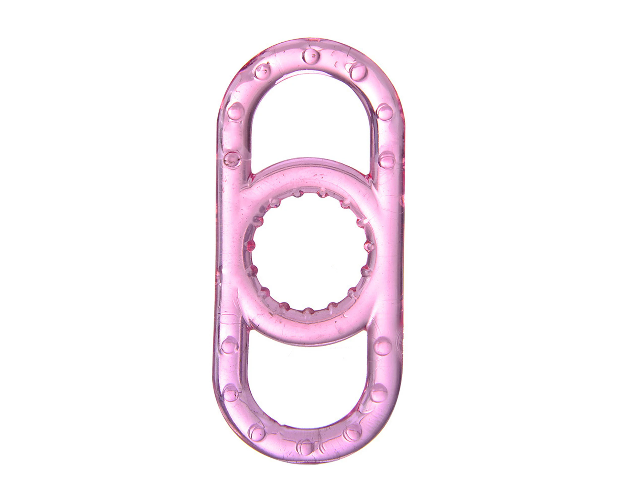 Penis Ring Comfortable Elastic TPE Cock Ring for Man-Pink