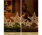 Jingle Jollys Christmas Lights 900 LED Fairy Light 3pcs Star Decorations Set