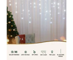 Jingle Jollys 6M Christmas Icicle Lights String Light 160 LED Solar Powered Cold