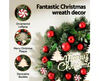 Jingle Jollys Christmas Wreath 40CM Xmas Garland Baubles Ornaments Party Decor