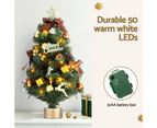 Jingle Jollys Tabletop Christmas Tree 60CM LED Xmas Tree Tree Topper Ornaments