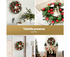 Jingle Jollys Christmas Wreath 40CM Xmas Garland Baubles Ornaments Party Decor