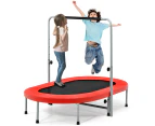 Costway 150KG Capacity Fitness Trampoline for 2 Foldable Jumping Rebounder Red