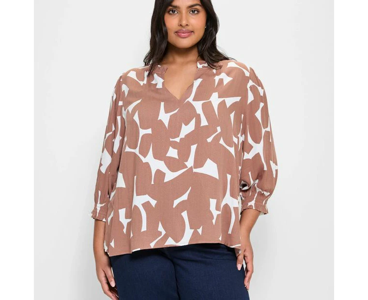 Target Plus Size Shirred Cuff Blouse