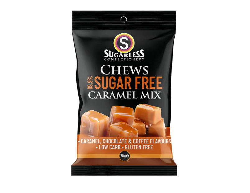 Sugarless Confectionery Caramel Mix Chews 70g