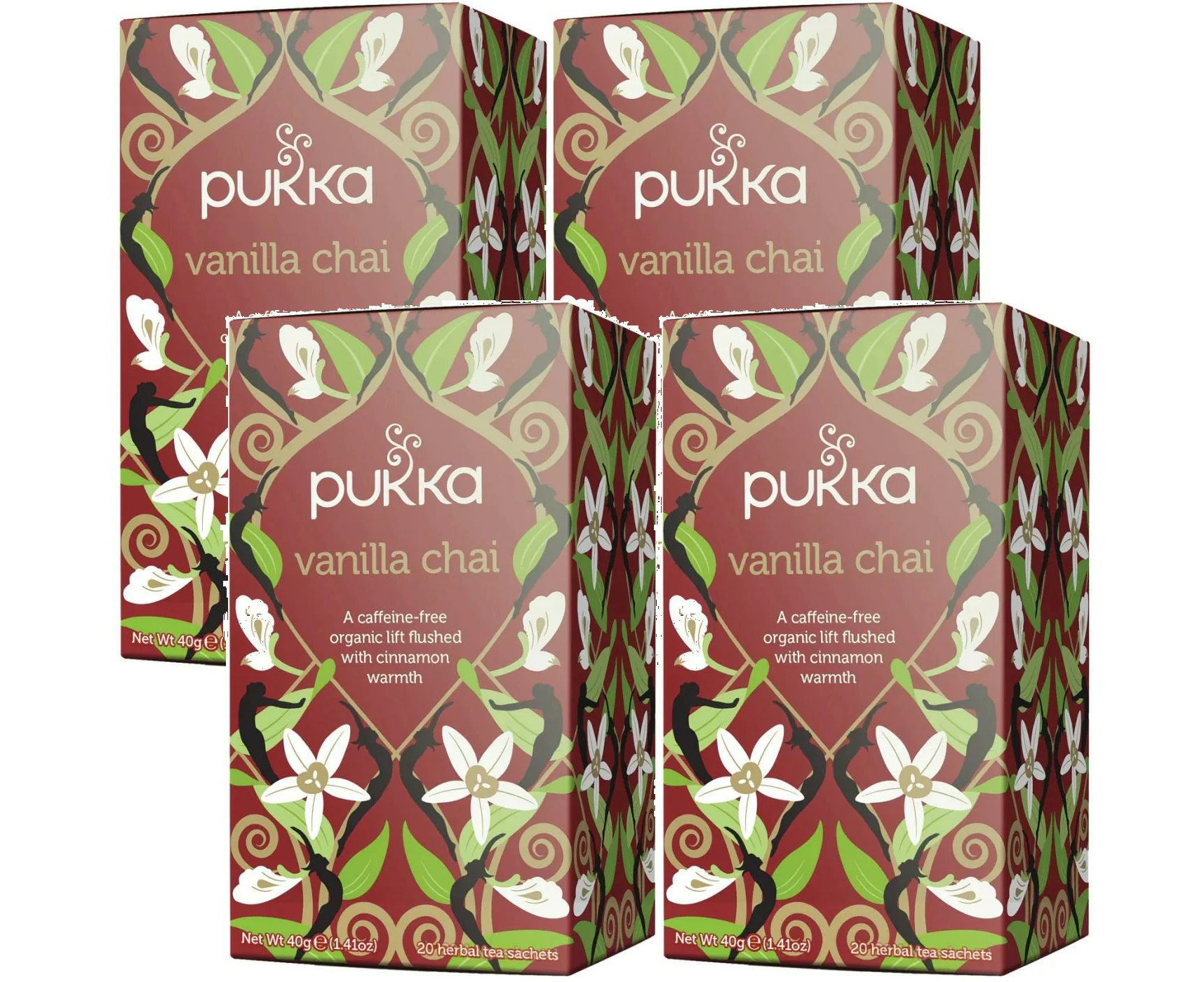 Pukka Tea Vanilla Chai 20 Teabags 4 Pack