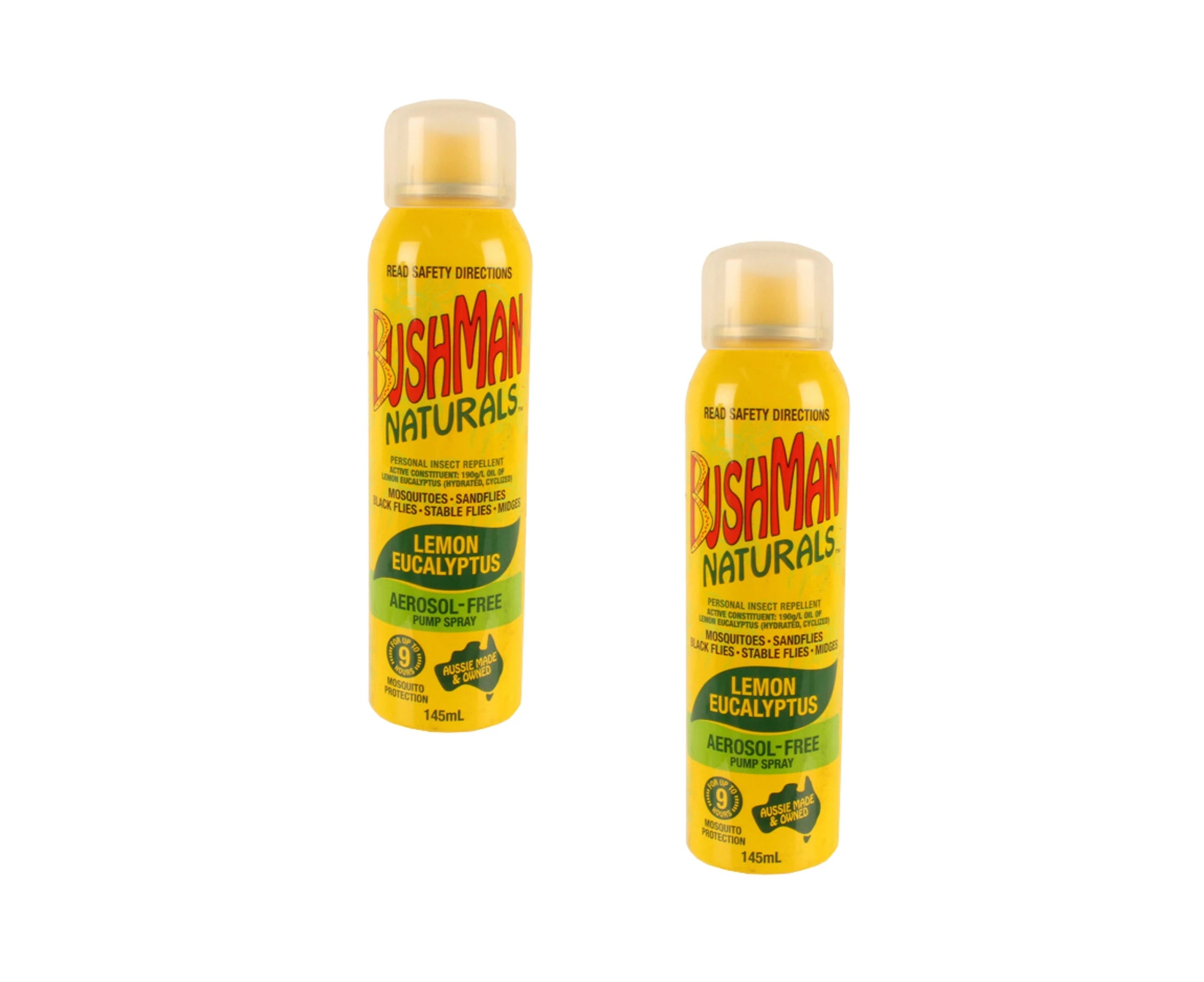 2x Bushman Bushman Naturals Insect Repellent Camping Outdoors Accesories 145Ml