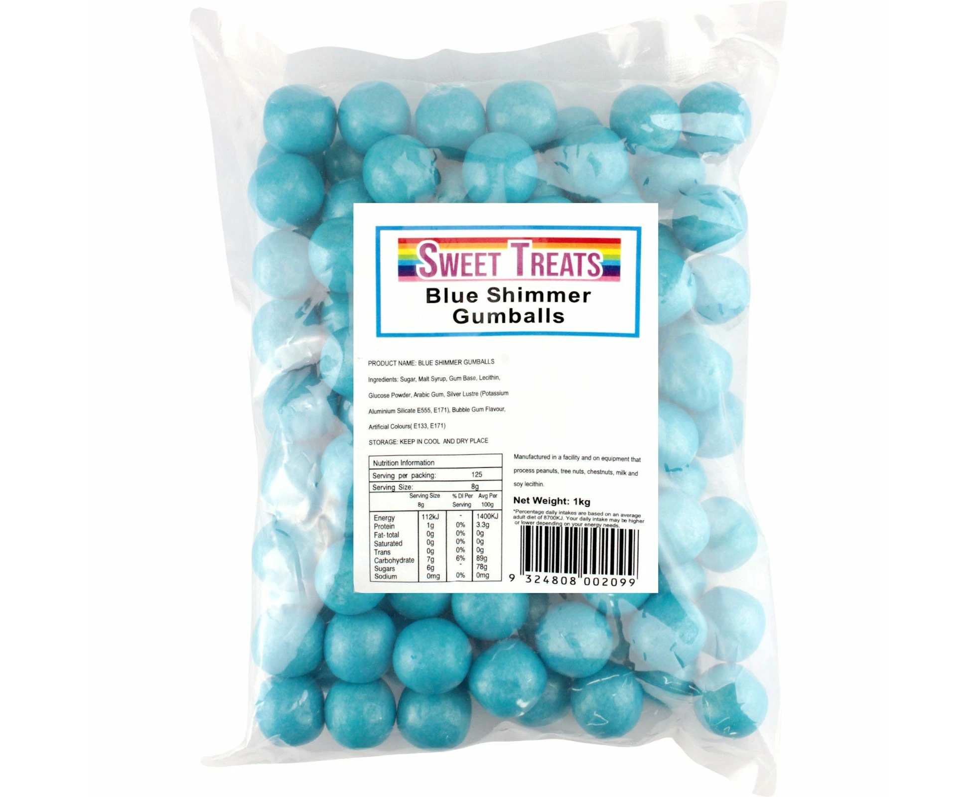 Blue Shimmer Gumballs (1kg)