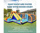 Coswtay 5 IN 1 Inflatable Water Slide Park Kids Jumping Castle Soccer Zone w/Blower