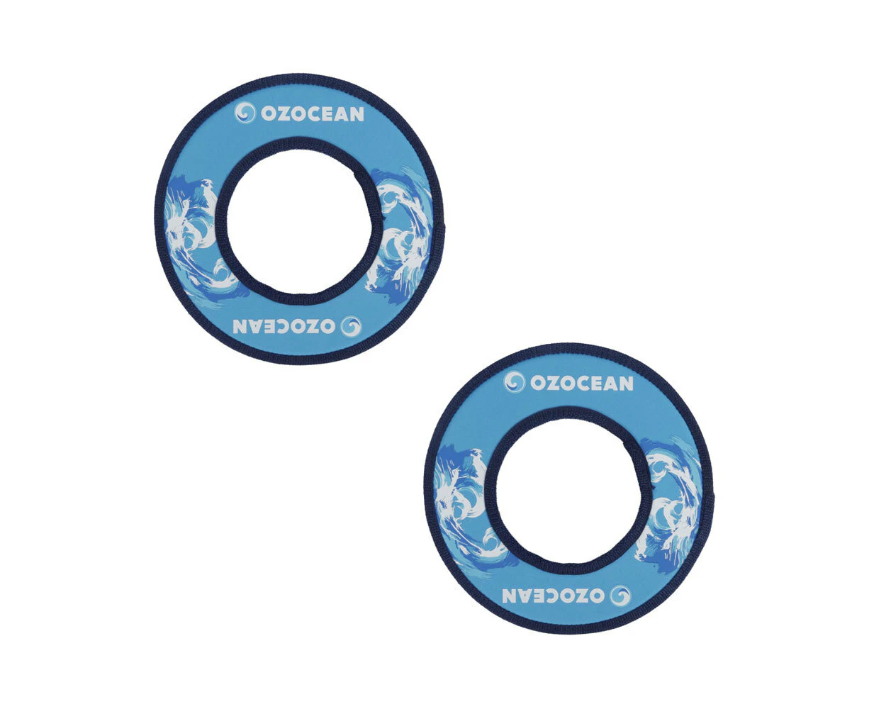 2x Ozocean Oz Ocean Neoprene Flying Ring Disc Outdoor Family Play Toy 23.5cm 3+