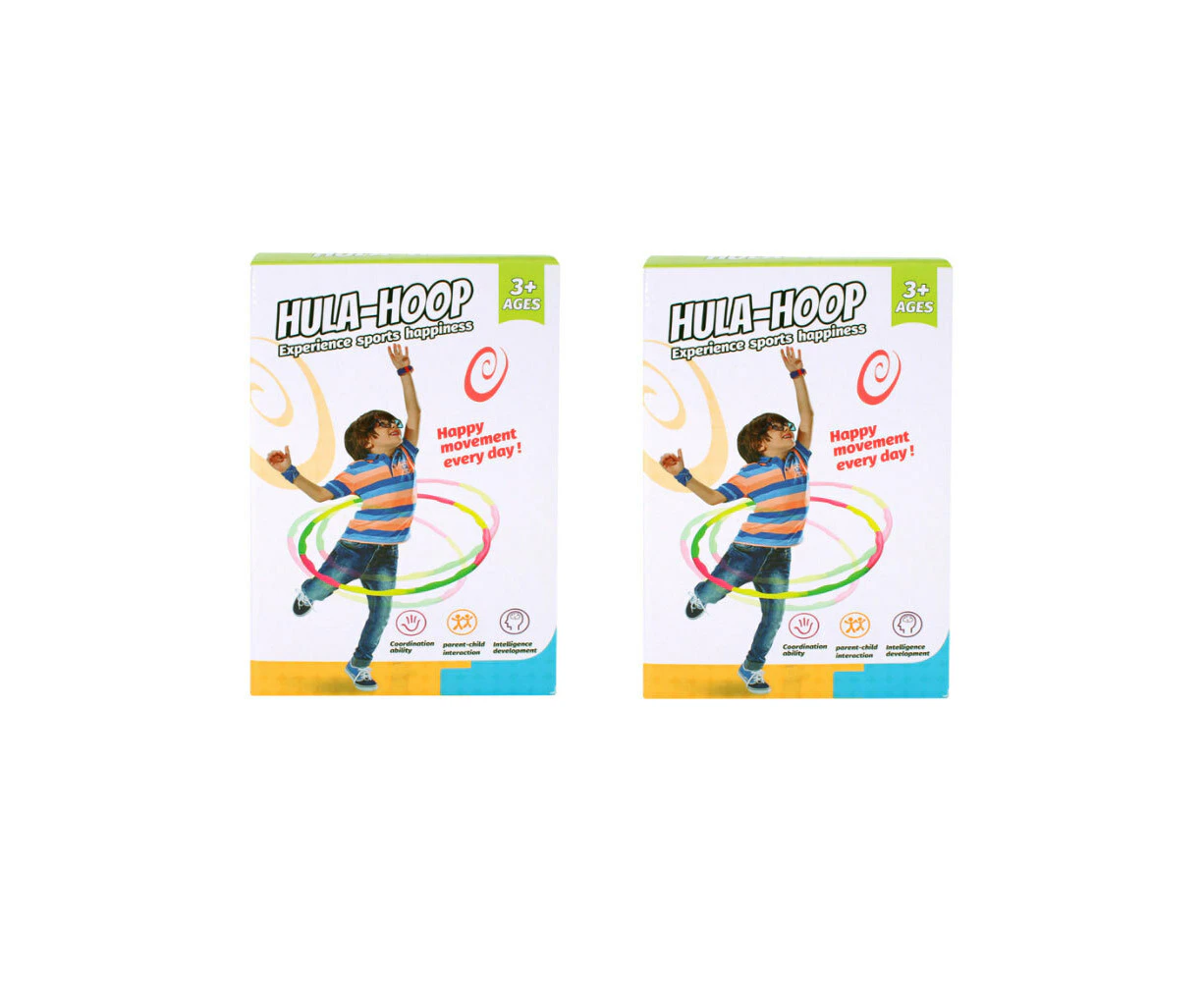 2x Razoo Hula Hoop In Colour Box Kids/Children Fun Play Toy Set 28x18cm 3y+