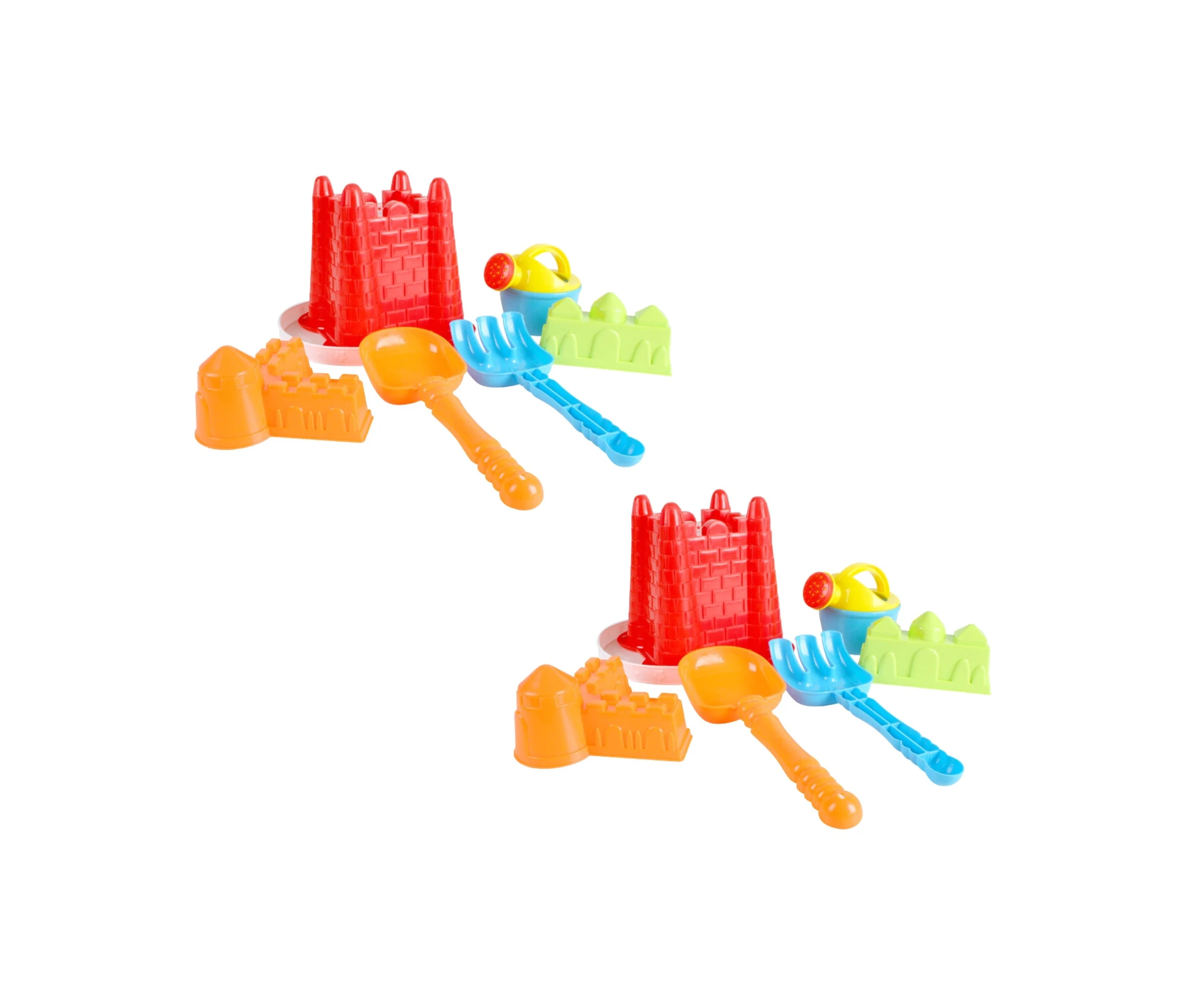 2x 6pcRazoo Beach Castle Bucket Playset Kids/Children Fun Toy Set 16x16cm 18m+