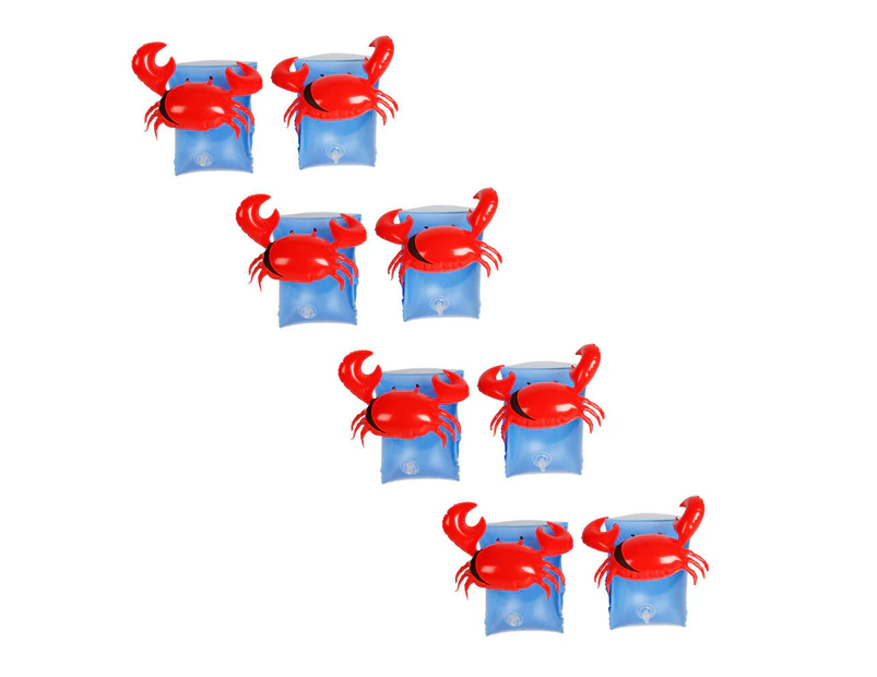 4x Airtime Inflatable Armbands 3D Crab Design Kids/Children Fun Play Toy 3-6y