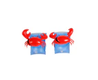 4x Airtime Inflatable Armbands 3D Crab Design Kids/Children Fun Play Toy 3-6y