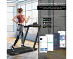 Costway Electric Treadmill w/Dual LED Display/APP/Remote Control, 12kmh/2.25HP Home Gym Walking Pad 120kg Capacity, Black