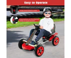 Costway 12V Kids Electric Go Kart Foldable Ride On Toys Racing Car w/Adjustable Steering Wheel & Seat,Red