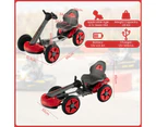 Costway 12V Kids Electric Go Kart Foldable Ride On Toys Racing Car w/Adjustable Steering Wheel & Seat,Red