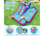 Costway 5-In-1 Inflatable Water Slide Park Kids Jumping Castle House Bouncer w/Dual Slides/Pool/680W Blower