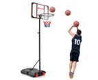 Costway 2.1m Basketball Hoop Stand System Adjustable Outdoor Basketball Ring w/Wheels &  & Tripod Base