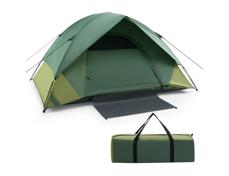 Costway 2-Person Portable Tent Easy to Install Tent Camping Hiking  Green