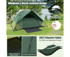 Costway 2-Person Portable Tent Easy to Install Tent Camping Hiking  Green