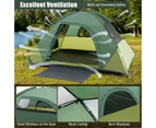 Costway 2-Person Portable Tent Easy to Install Tent Camping Hiking  Green