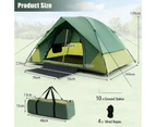 Costway 2-Person Portable Tent Easy to Install Tent Camping Hiking  Green