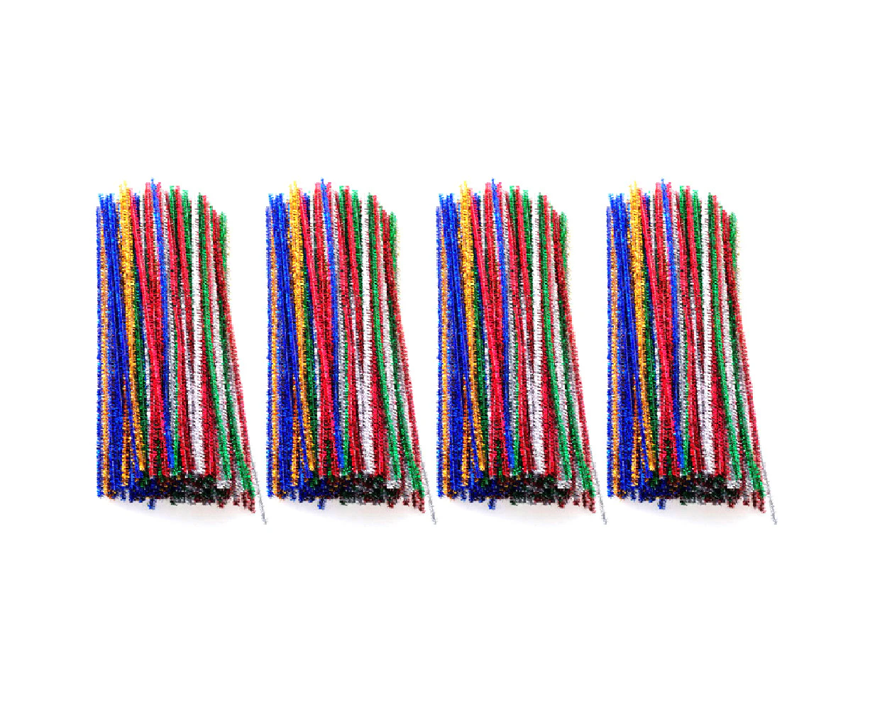 4x 100pc Jasart Pipe Cleaners Kids/Children Art/Craft Chenille Stem Assorted