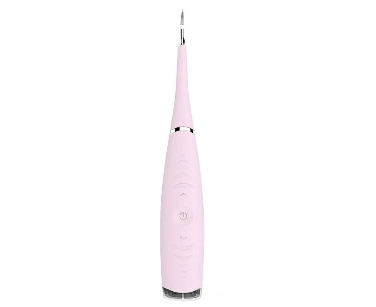 Electric Sonic Dental Calculus Plaque Remover Tooth Scraper Tartar Stain Cleaner - Pink