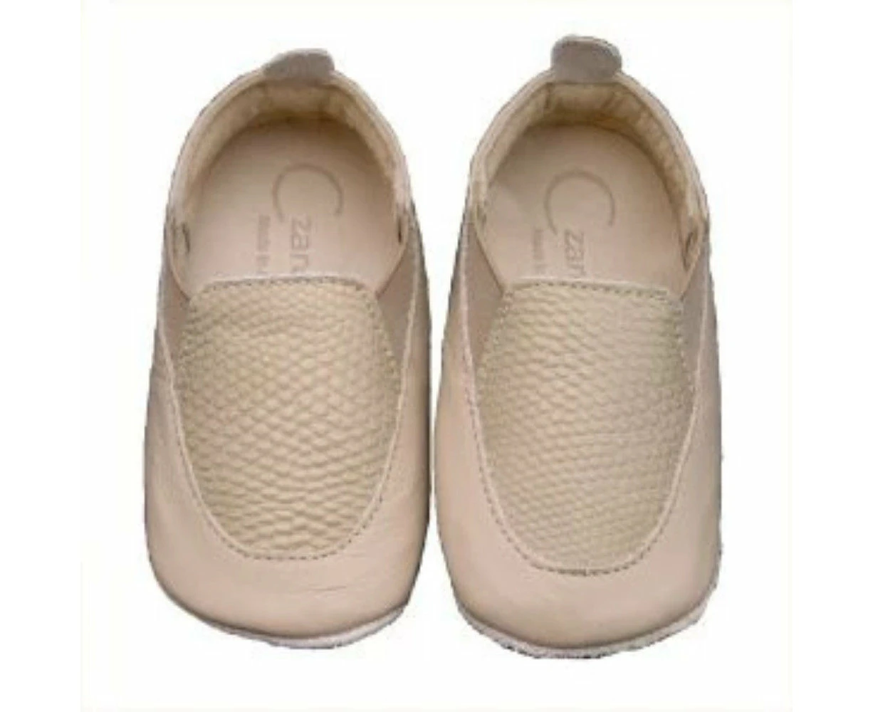 Czarque Beige Snake Baby Loafers