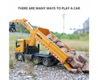 Remote Control Dump Truck with Crane - Multi-Function Wooden Grab Toy for Children