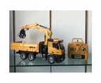 Remote Control Dump Truck with Crane - Multi-Function Wooden Grab Toy for Children