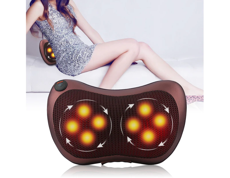 Pillow Massager Cushion Neck Back Shoulder Home Car Shiatsu Massage Body Relief