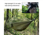 Army Green Double Person Camping Hanging Hammock With Mosquito Net Swing Bed For Outdoor