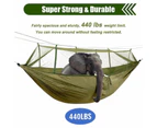 Army Green Double Person Camping Hanging Hammock With Mosquito Net Swing Bed For Outdoor