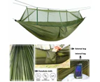 Army Green Double Person Camping Hanging Hammock With Mosquito Net Swing Bed For Outdoor