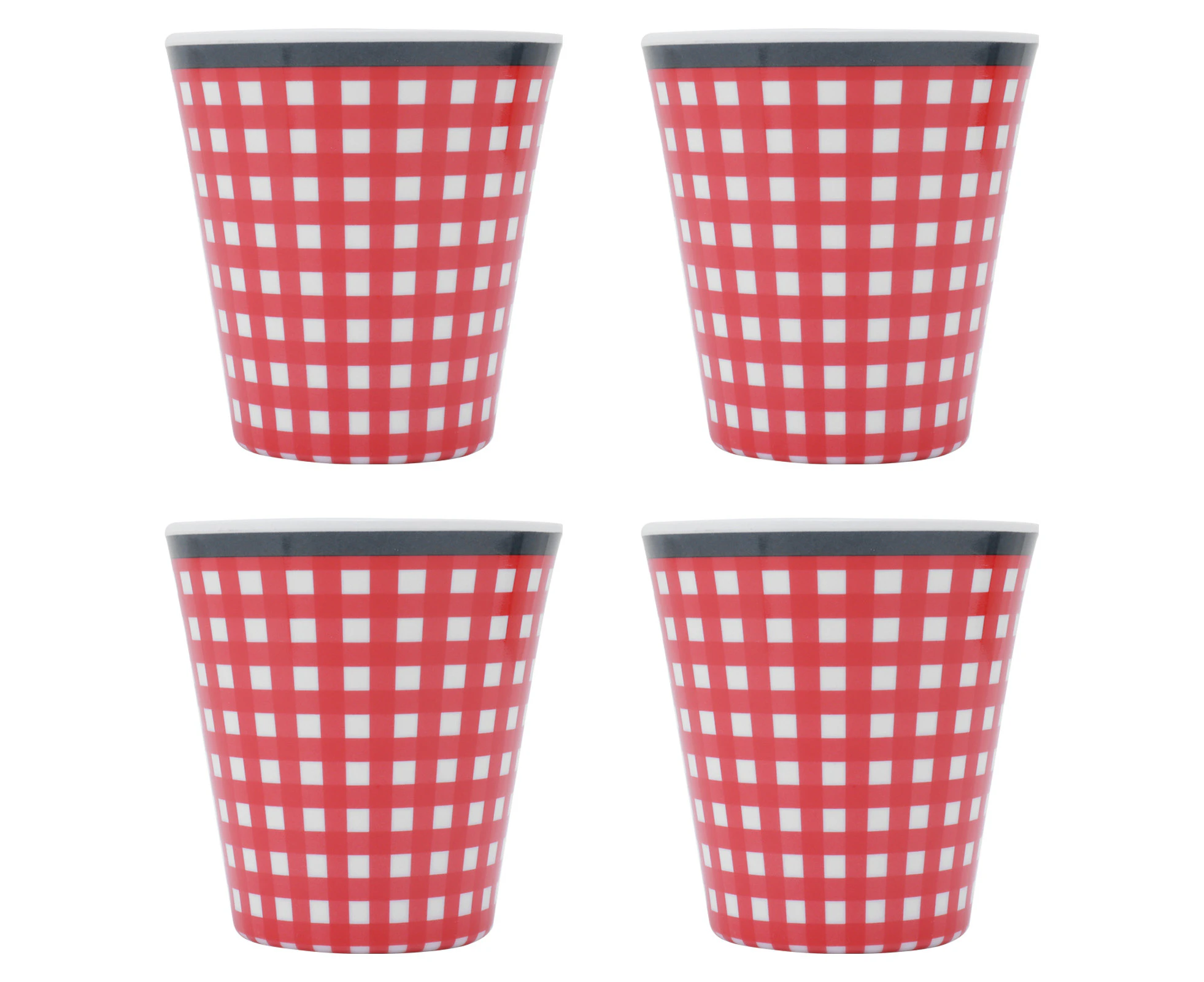 4Pcs Imitation Porcelain Melamine Beverage Mugs for Student School or Home