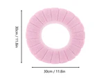 Warm and Soft Toilet Seat Cover, Washable and Reusable, Non-Slip Replacement Pad, Pink