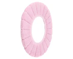 Warm and Soft Toilet Seat Cover, Washable and Reusable, Non-Slip Replacement Pad, Pink