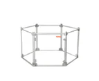 Pawz Pet Playpen Transparent Acrylic Clear Folding Dog Fence Kennel 6 Panel