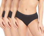 Bonds Women's Cottontails Midi Briefs 3-Pack- Black