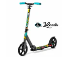 Lascoota Pulse Kick Push Commuter Scooter Teen Adult Graphic Black