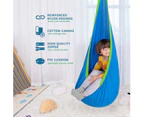 Kids Pod Swing Seat, Cotton Child Hanging Hammock Chair Nest for Indoor and Outdoor with Inflatable Pillow