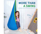 Kids Pod Swing Seat, Cotton Child Hanging Hammock Chair Nest for Indoor and Outdoor with Inflatable Pillow